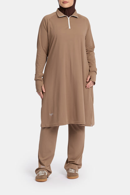 Modest Active Sport Top – Brown