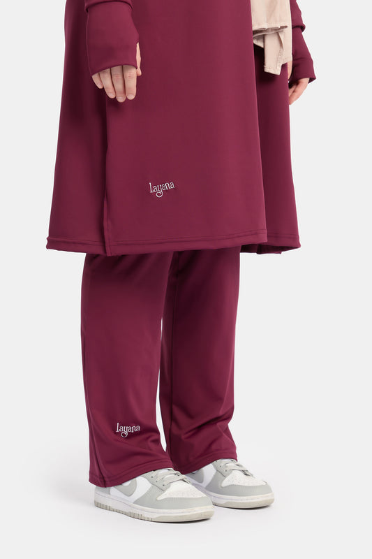 Modest Active Sport Pant –  Burgundy