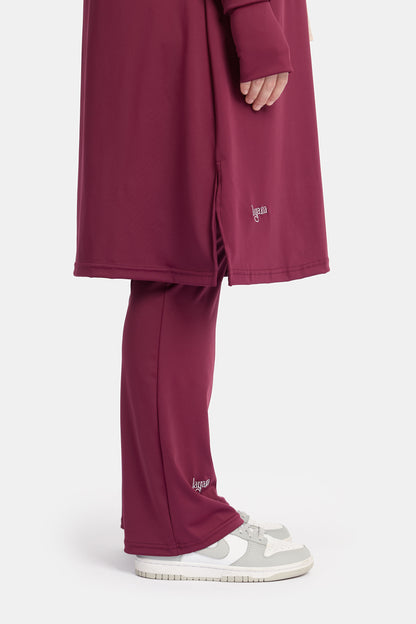 Modest Active Sport Top – Burgundy