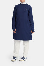 Lichtgewicht oversized T-shirt blauw,