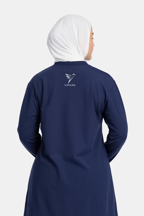 Lichtgewicht oversized T-shirt blauw,